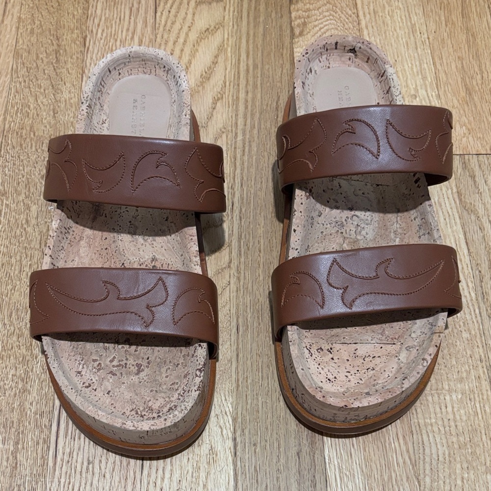 GABRIELA HEARST flame striker leather platform sandals